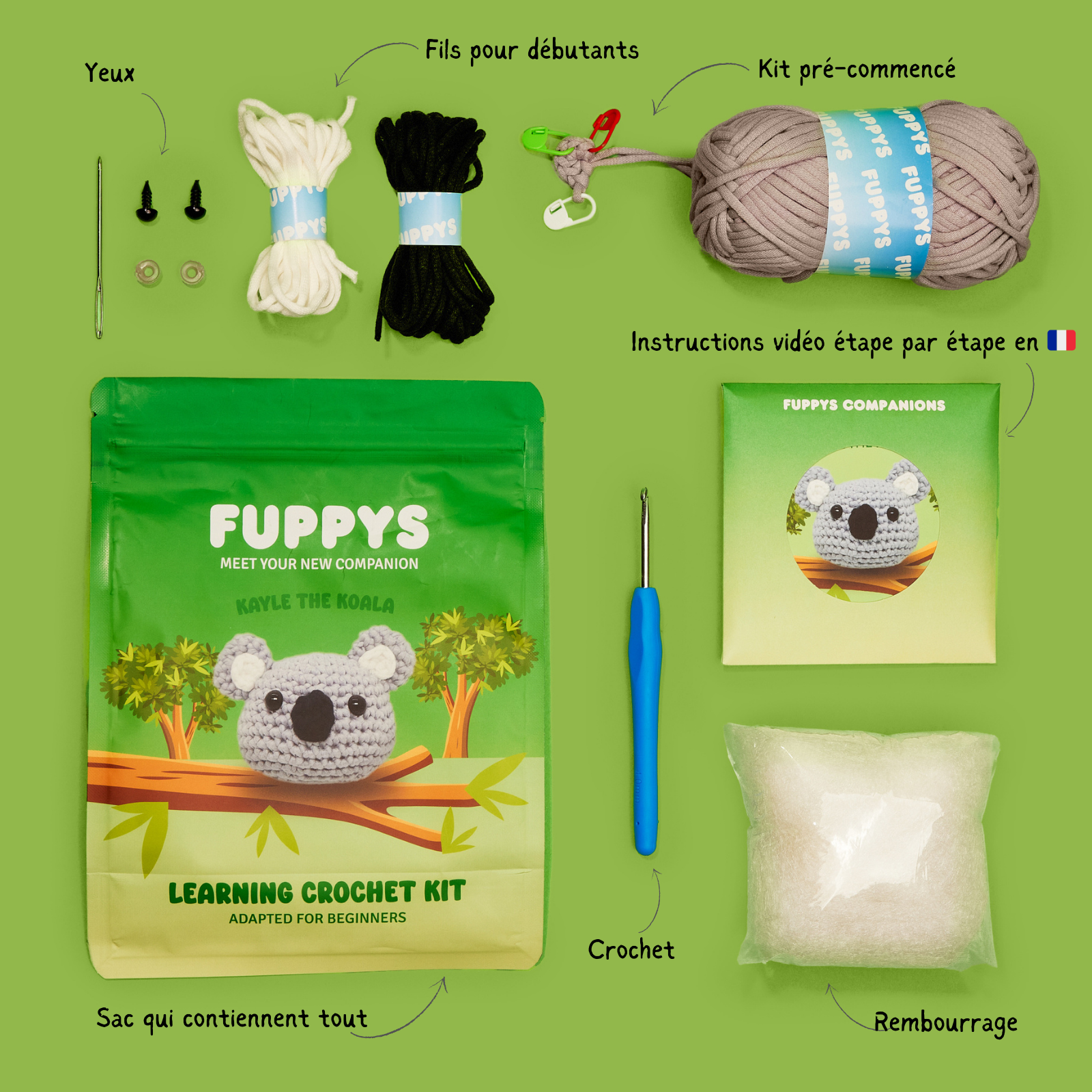 Fuppys Compagnon Crochet Kits